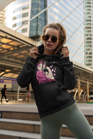 Believe Breast Cancer Awareness Warrior Survivor Hoodie -BLACK